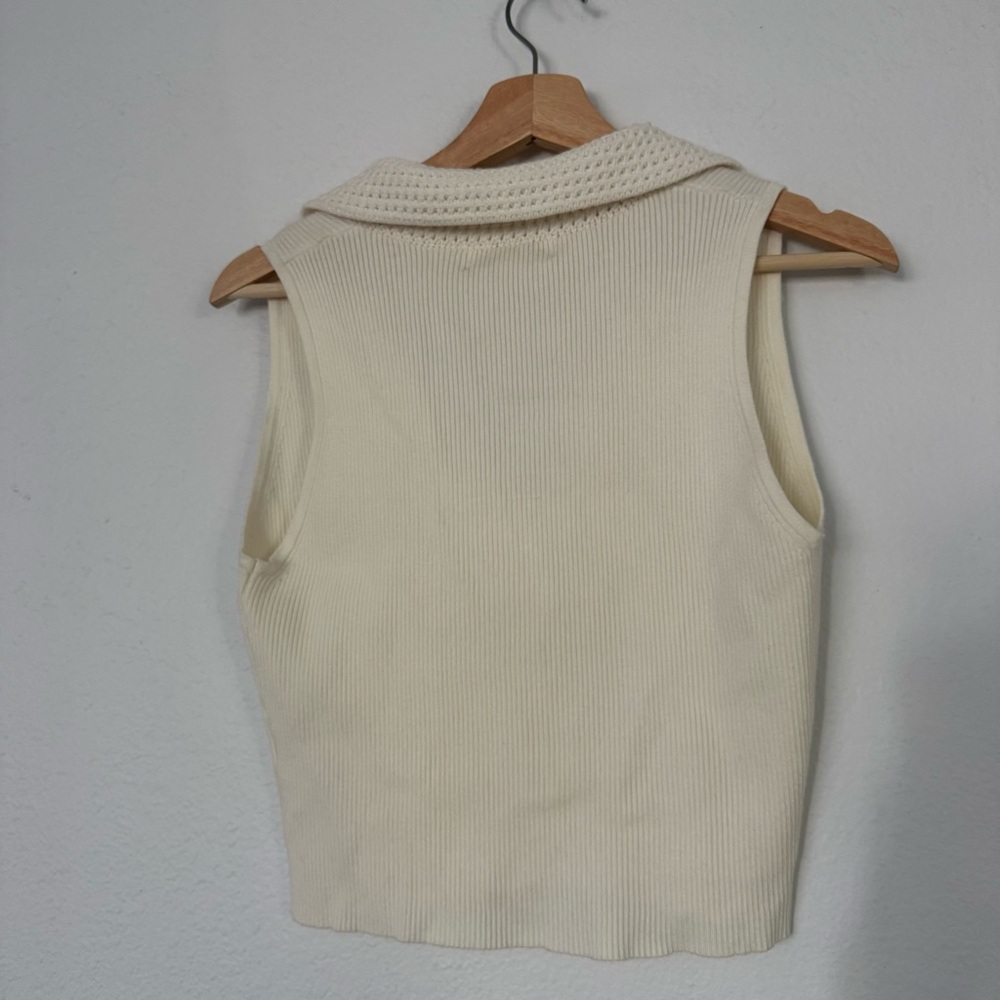 Caroline Constas New York white knit top size M - Picture 4 of 9